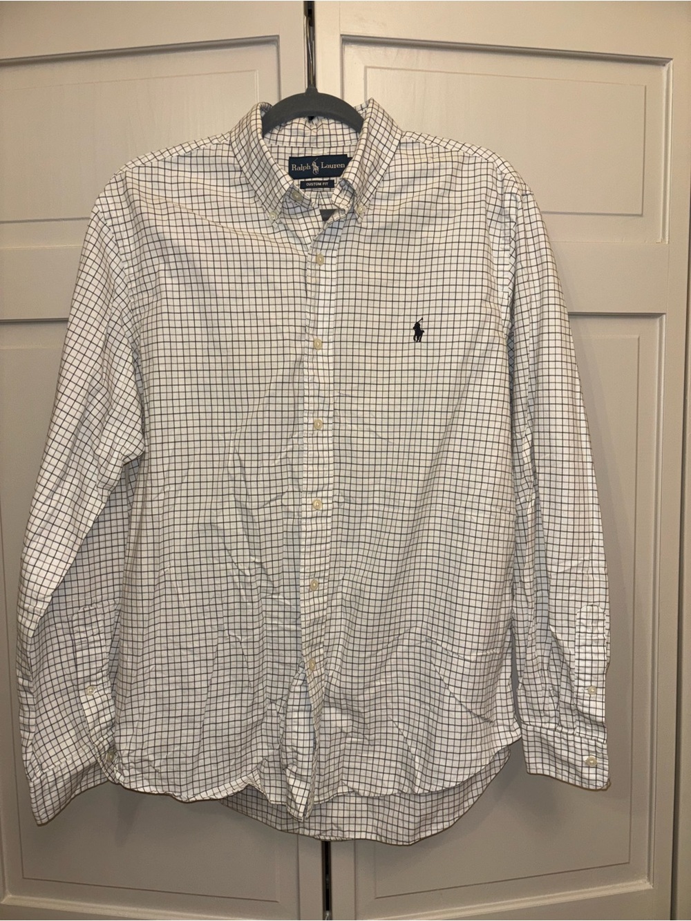 Ralph Lauren black and white grid button down